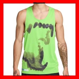Nike🔥Men Dri-FIT ADV Run Division Running Tank size M / Lime Green DX0845-313